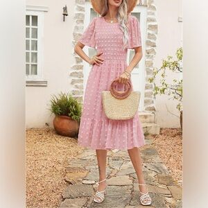 Blush Pink Midi Dress